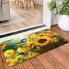 1PC Sunflower Pattern Kitchen Rugs Non-Slip Home Door Mats Pop Design Bathroom Rug Bath Mat Carpet for Home Sink Laundry Decor