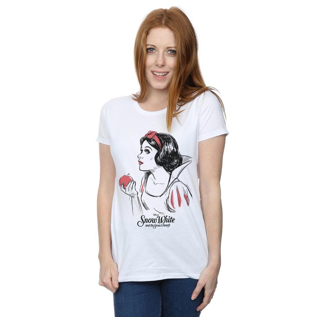 Disney Womens/Ladies Snow White Apple Sketch Cotton T-Shirt