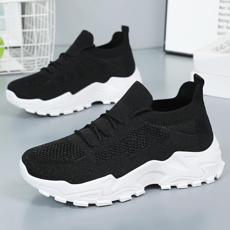 Shoes Women's Sports Shoes Summer New Versatile Women's Single Shoes Fly-woven Breathable Mesh Shoes Soft Sole Not Tired Feet Running Shoes