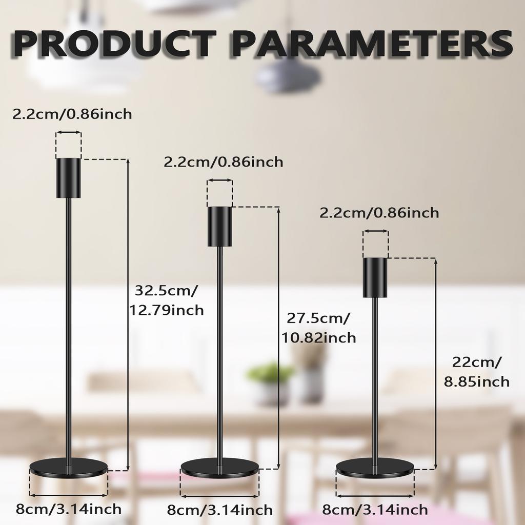 2-5Pcs Candlestick Holders Metal Taper Candle Holders Decorative Candle Stick Stand Tall Candle Sticks Holder Wedding Decoration