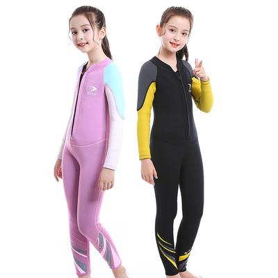 2.5MM Children's Diving Suit Swimsuit Girls 'one-piece Long-sleeved Warm Sun-protected Surfing