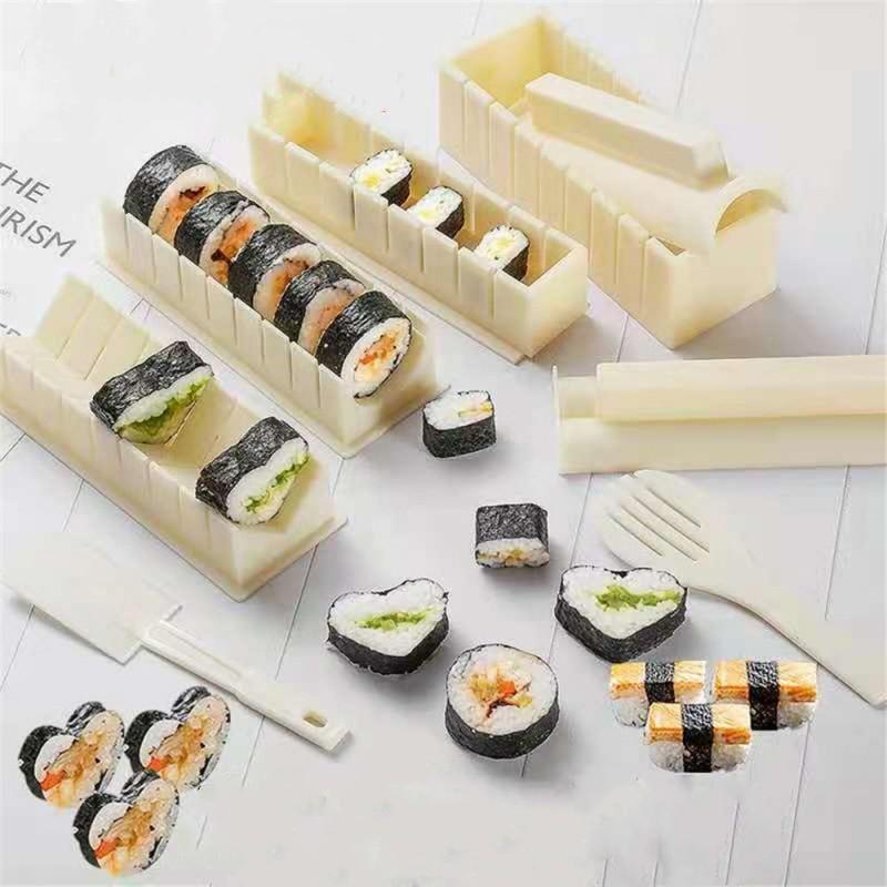 DIY Sushi Maker og ris sirkulær form Japansk kake kjærlighetslignende form Multifunksjonell mold firkantet Sushi verktøysett