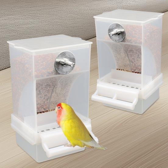Krmítko pro papoušky Automatické krmítko do klece pro papoušky Velkokapacitní dávkovač krmiva pro ptáky Nádoba na krmivo do klece pro malé a střední papoušky