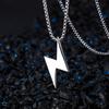 Stainless Steel Lightning Charm Necklaces For Men Boyfriend Gifts Versatile Fashion Jewelry