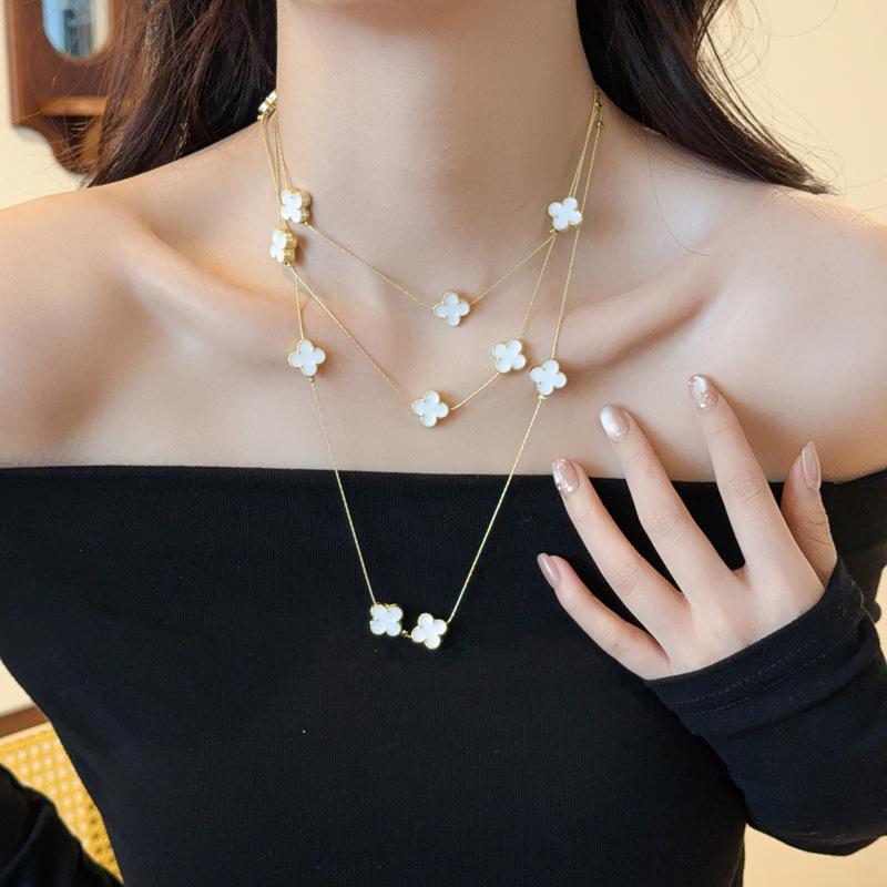 Fashion Multi-layer Sweater Chain Versatile High-grade Sense of Temperament Necklace Clothes Accessories Pendant Waist Chain