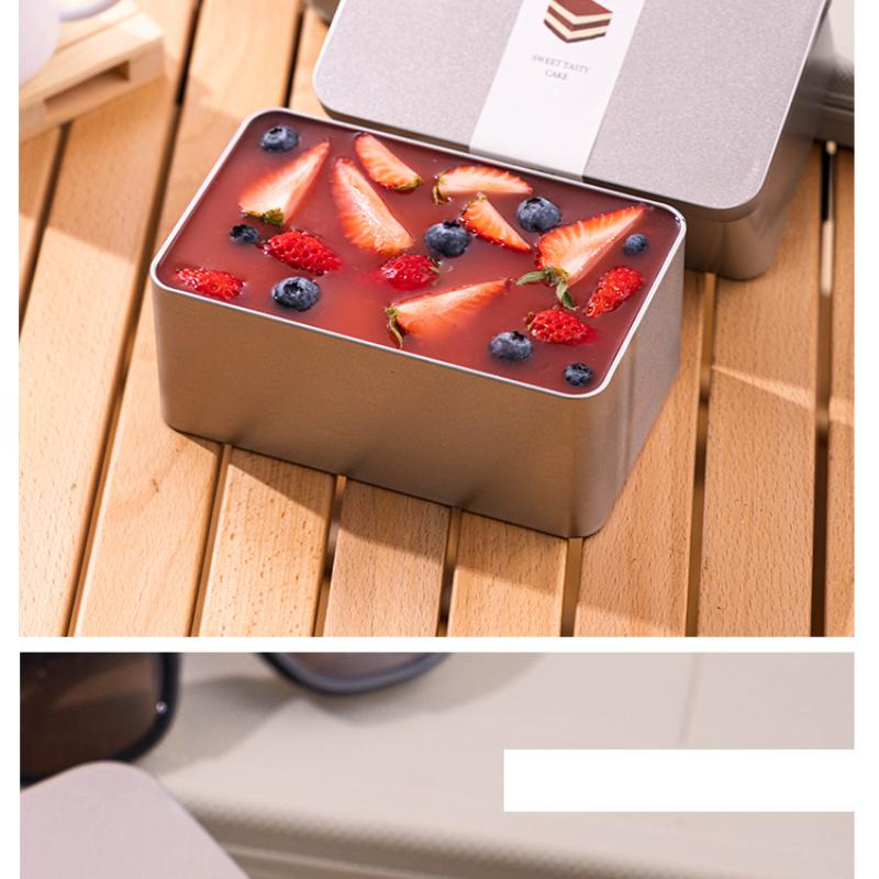Multi-function Cookie Candy Drum-shaped Tin Box Home Decoration Rose Tea Party Supplies