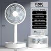 Compact Foldable Office Desk Fan: Rechargeable, Oscillating, Strong Wind, Long Battery Life, Portable for Student Dorms