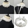 Vintage Neck Ruff Collar Victorian Layered Ruffled Mesh Choker with Ties Bandage for Women Girls Clothing Accessory
