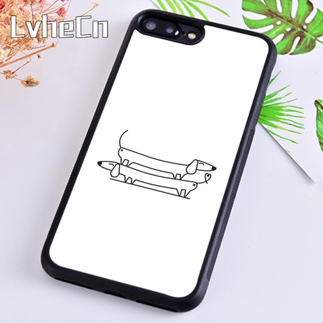 Cartoon Dachshund Sausage Dog Phone Case For iPhone 17 Air 13 12 Cover For Apple 14 15 16 Pro Max Plus Plus