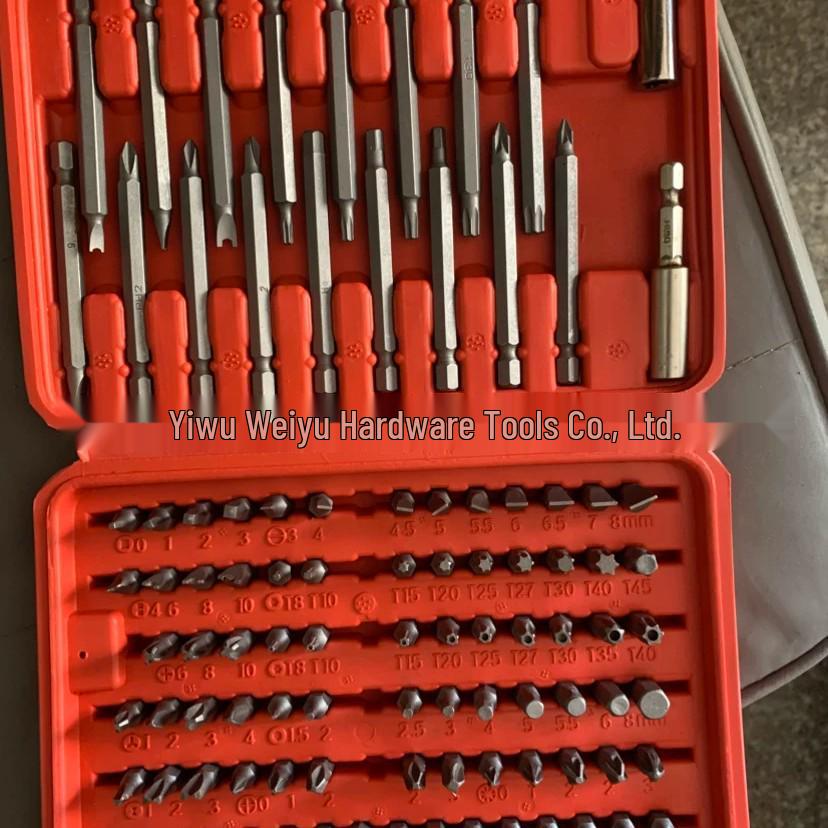 Extended Electric Screwdriver Bit Set with Holder & Rod