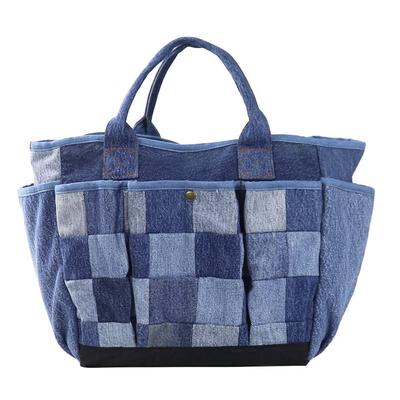 Mocki Denim Tote Bag, 8 Pockets, A4 Size, B-7359