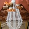 Embroidery Floral Lace Table Runner Wedding Banquet Party Home Table Decor