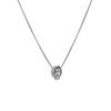 Titanium Steel Geometric Pendant Necklace With Rhinestones For Couples And Adults