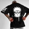 Tricou supradimensionat cu mânecă scurtă, respirabil, confortabil, modă casual, top, pentru bărbați și femei, îmbrăcăminte confortabilă, periferice anime Naruto