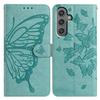 For Samsung Galaxy A35 5G Case Butterfly Imprinted Wallet Stand PU Leather Flip Phone Cover with Strap