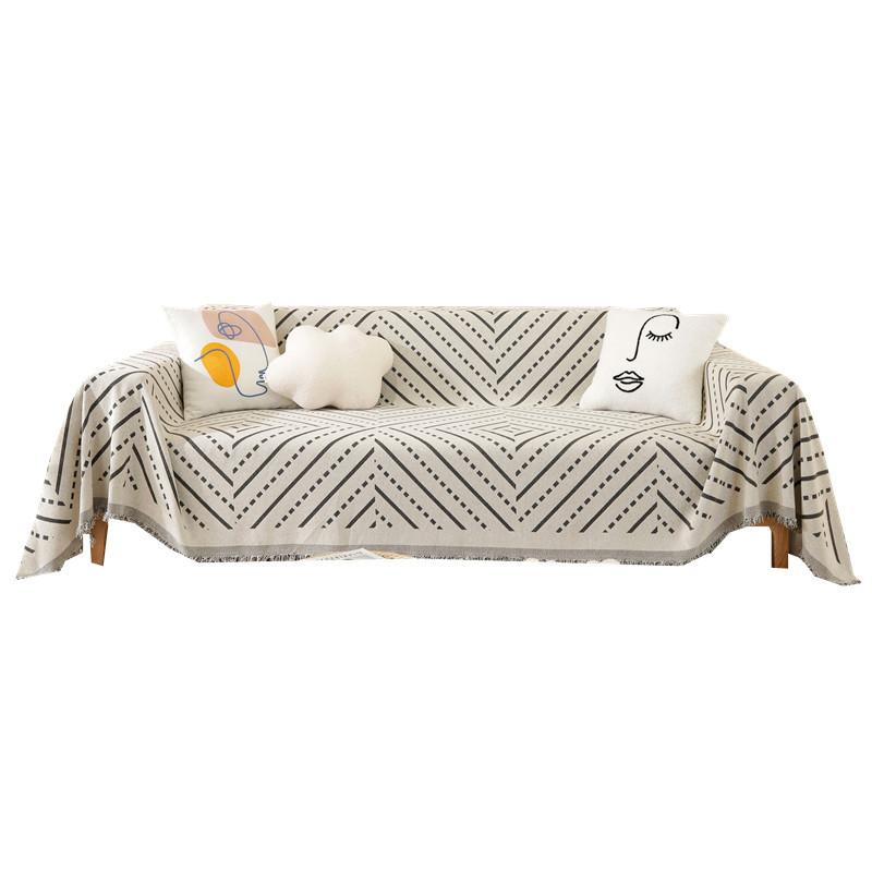 Geometry Chenille Sofa Cover Cloth Sofa Blanket Cover Full Cover Universal Couch Towel Cover Dust Proof Sofa Cushion Cover