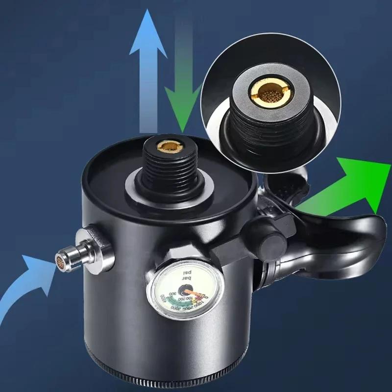 Mini Oxygen Bottle Breathing Valve Head, Underwater Breather, Swimming Equipment, Breathing Tank Diving Teaching