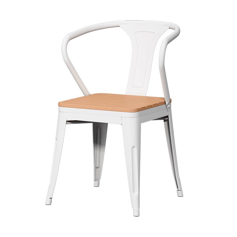Minimalist Square Outdoor Table and Chairs - Anti-corrosion Plastic Wood for Garden, Balcony, Bar, and Cafe Leisure.