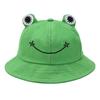 Eimerhut Damen Sommer Fischerhut Mädchen Cartoon Frosch Design Mode Niedlich Sonnenschutz Weicher Hut Stilvolles Outdoor-Accessoire
