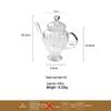 European Glass Tea Infuser Set: Includes Teapot with Filter, Glass Cups, and Saucers for Brewing Flower Tea.