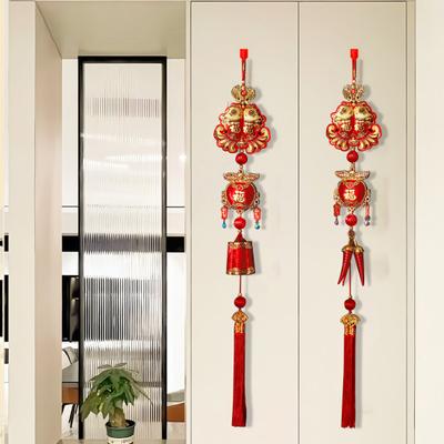 Decorazione per il capodanno cinese, festa di primavera, ciondolo rosso portafortuna con nappa appesa, 2025, ornamento per l'anno del serpente, per la casa, l'auto, la finestra, la decorazione