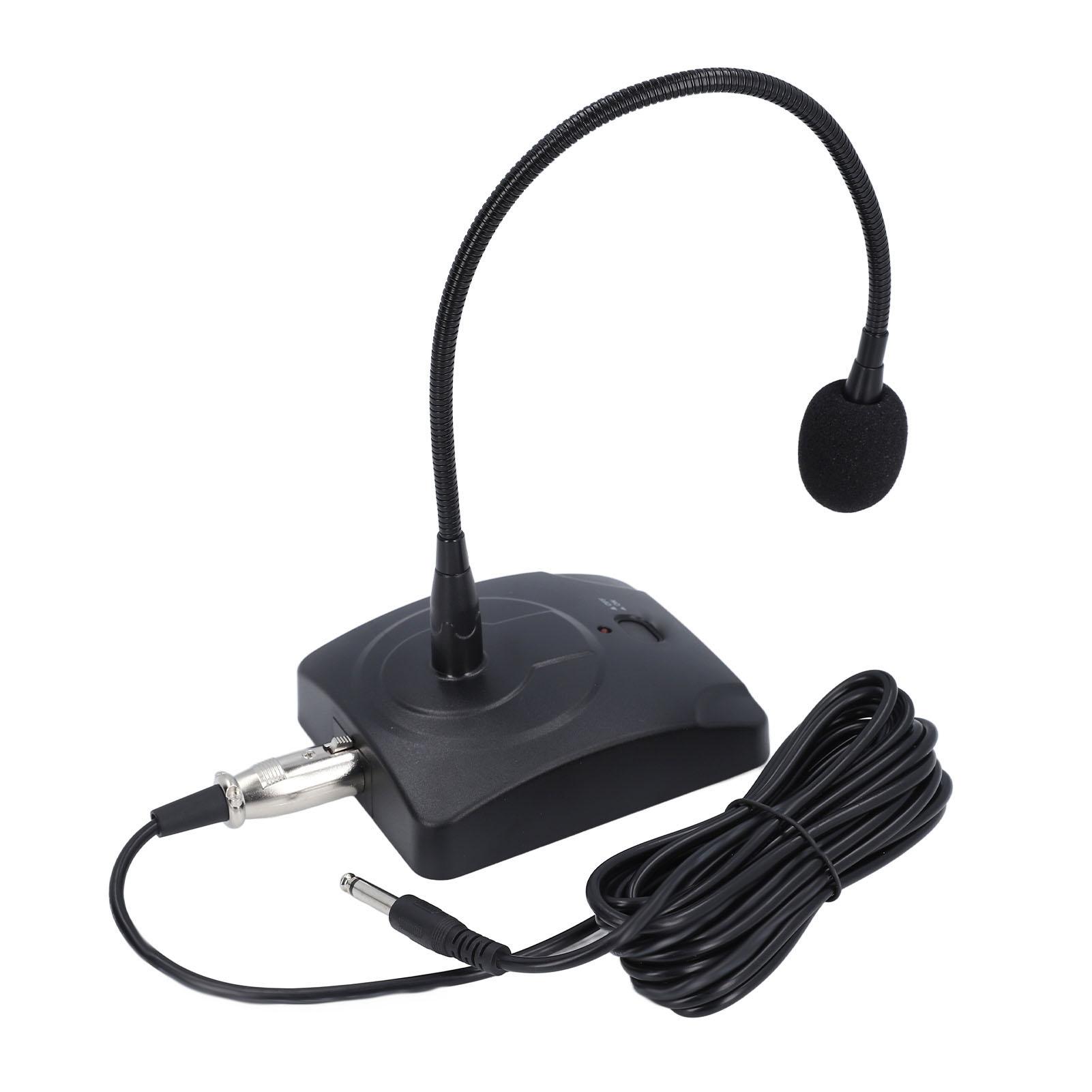 

Микрофон с гусиной шеей и разъемом XLR, 360-градусный настольный конденсаторный кардиоидный микрофон для конференций