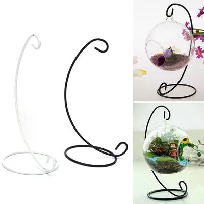 1X 23cm 9" Iron Plant Stand Holder for Clear Glass Hanging Vase Home Decor