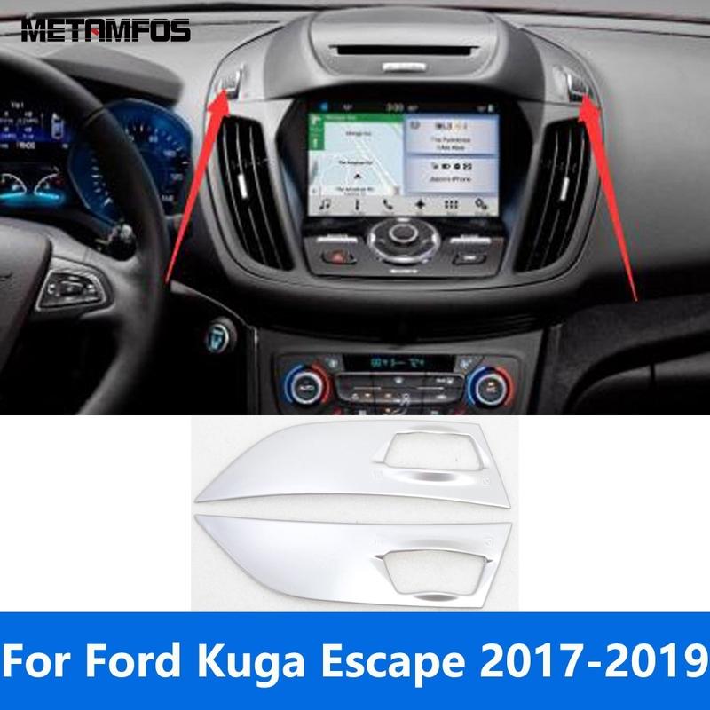 For Ford Kuga Escape 2017 2018  Matte Center Console Air Condition Vent Outlet Cover Trim Interior Accessories Car Styling