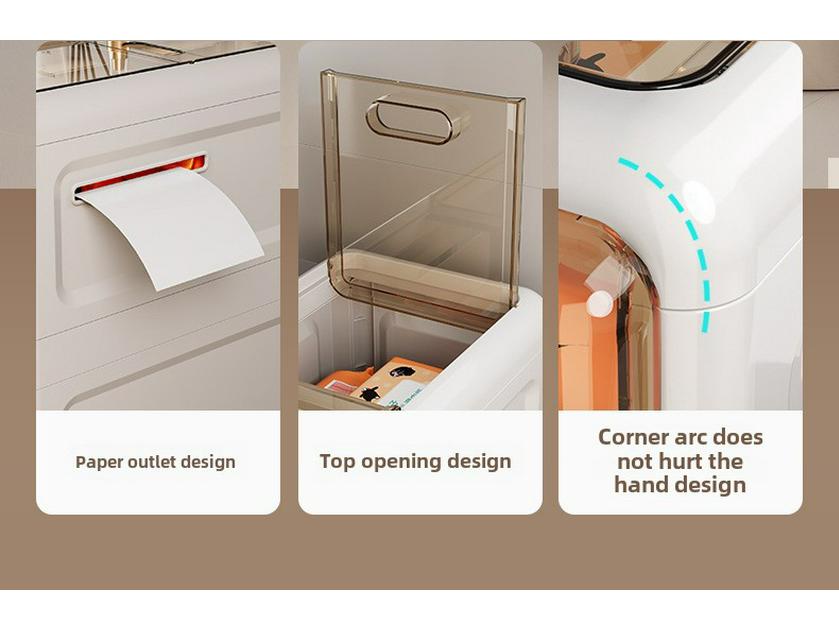 Ultra-Narrow Multi-Layer Crevice Storage Cabinet for Bathroom or Kitchen