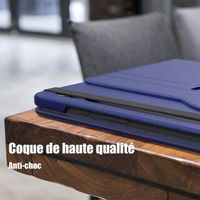 Coque de Protection - BOOLING - Samsung Galaxy Tab S10 FE/S9 FE - Rotatif 360° - Multi-Angle - Bleu Marine