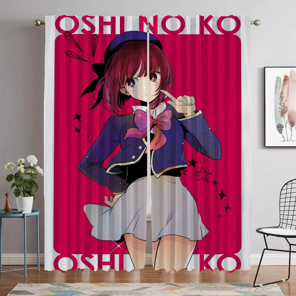 

Шторы Oshi No Ko Blackout для гостиной, занавески для перегородок, кухонные шторы, 2 шт., украшение на Хэллоуин, элегантные W50xH70cmx2pcs-CL