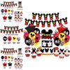 Mickey Mouse Minne Kids Birthday Party Supplies Decor Balloon Banner And Tableware Set