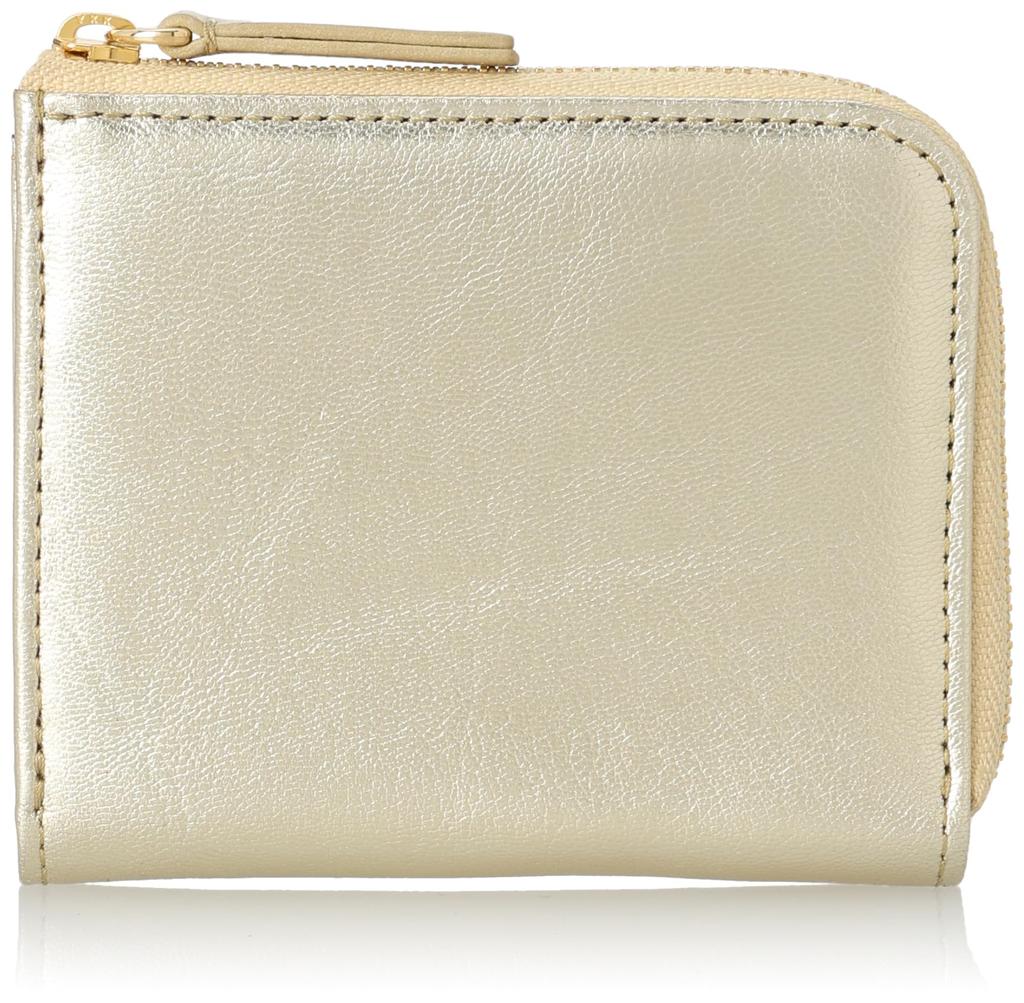 Gione Flip Zip Mini Wallet with Skimming PG502ALP GOLD L-Zip Protection,