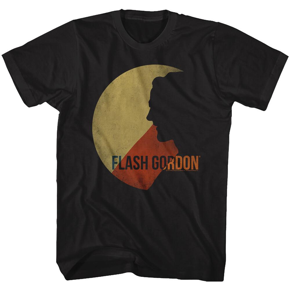 Flash Gordon Classic 80 s Movie Moon Of Firgia Flash Silhouette Men s T Shirt  Unisex T-Shirt S