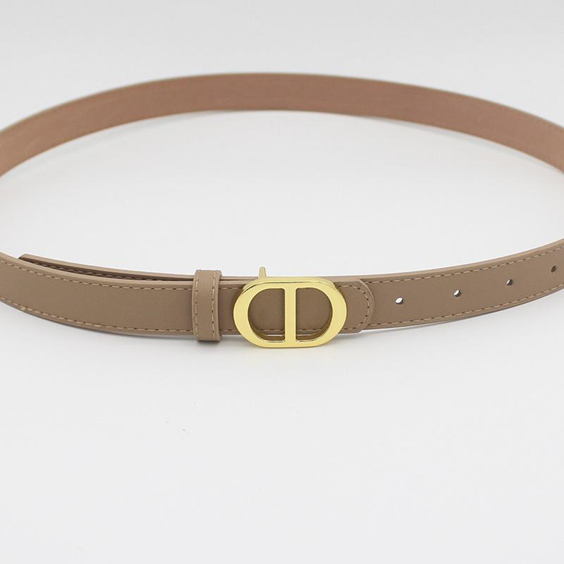 Gold Alloy D-Ring Buckle Belt for Women's Fashion - European & American Style Jeans Accessory