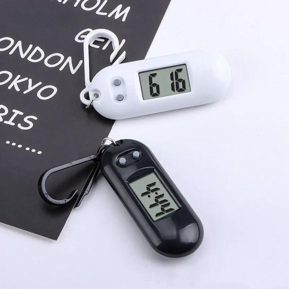 Key Display Digital Electronic Clock Keychain Oval Watch Mini LED Digital Clock  Backpack