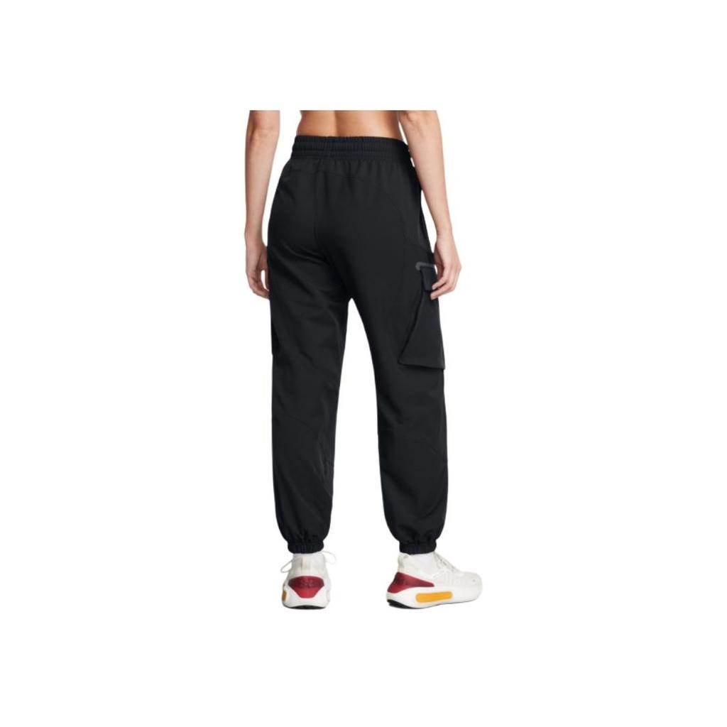Under Armour Outdoor Comfortable Solid Color Woven Mid-Rise Casual Pants Women bottoms Black 1386481-001