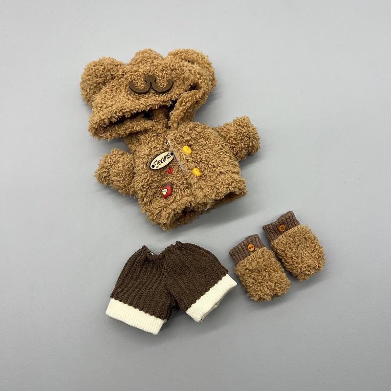 A Set Of 30Cm Doll'S Clothes Furry Cute Winter Outfit Suit For 1/6 Doll Accessories Dress Up Toy For Children