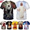 Camiseta Jesus Love Every Christian Impressão 3D Moda Verão Estampa Jesus Masculina Feminina Manga Curta Casual Ropa Hombre