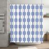 Modern Blue White Geometric Shower Curtain Set 72x84 Inches Bathroom Decor for Home Bathing Room Accessories