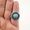 Blue Copper Turquoise Handmade Gemstone Ring, 925 Solid Sterling Silver Ring Dainty Silver Jewelry, For Engagement Gift