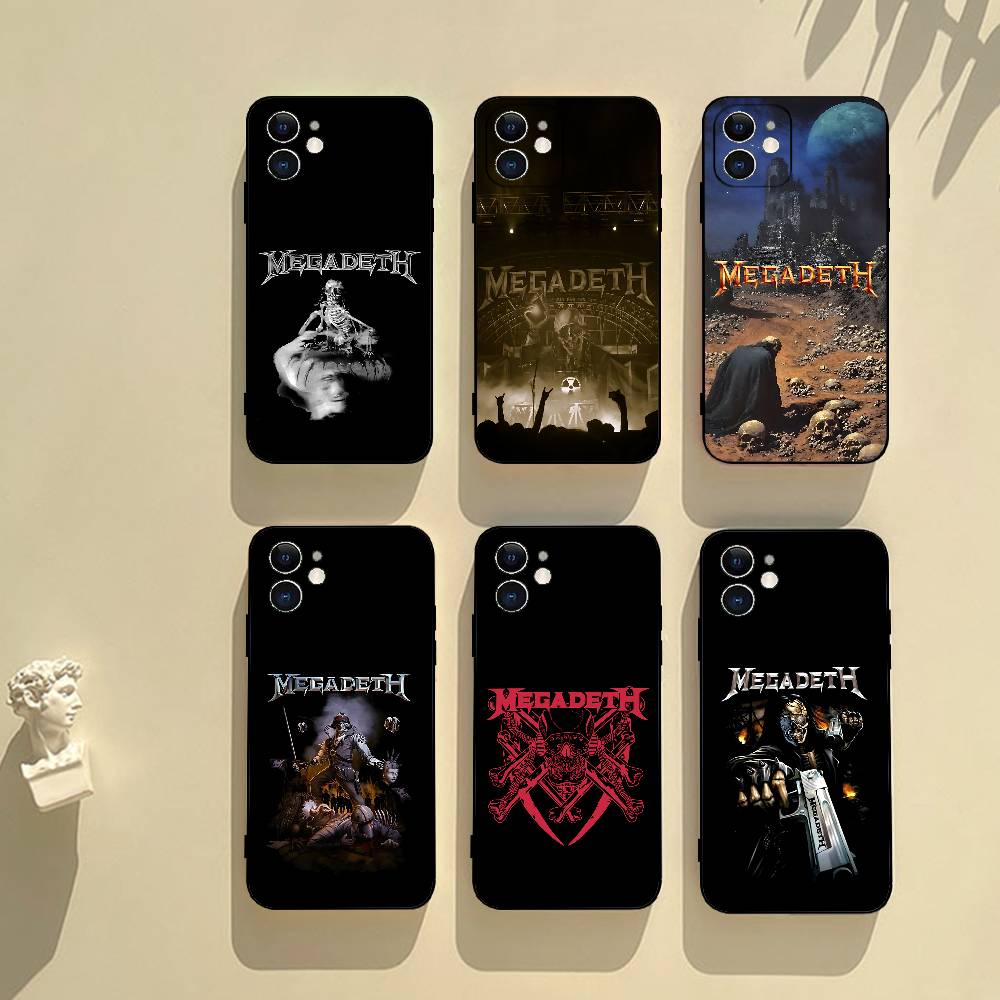 Music Band T-Megadeth Phone Case Black Phone Case For IPhone 17/16/15/13/14 Pro Max/ 11Plus/X/Xr/Xs Max 13mini