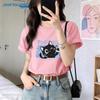 Jeanswest Women's Cat & Fish Graphic Pure Cotton T-Shirt