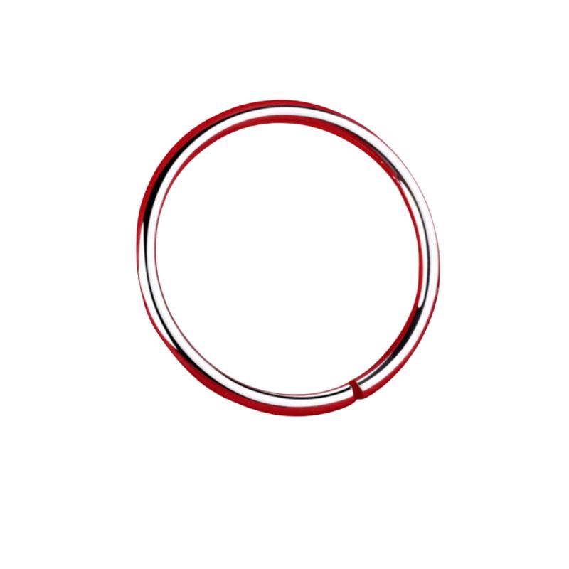 Aperture Open Bracelet Women's Round Strip Solid Thin Bracelet White Copper Plain Ring Jewelry Bracelet Live Broadcast Same Style Gift for Best Friend