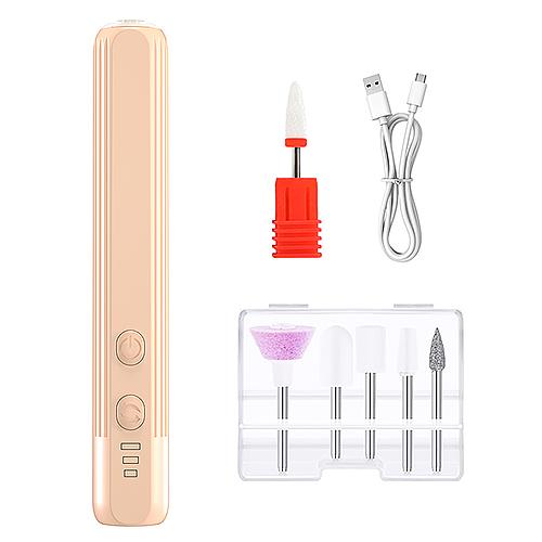 

1 шт. Портативная пилочка для ногтей со светодиодной подсветкой, профессиональная фреза для ногтей, высококачественный электрический 6 в 1, полировщик для ногтей