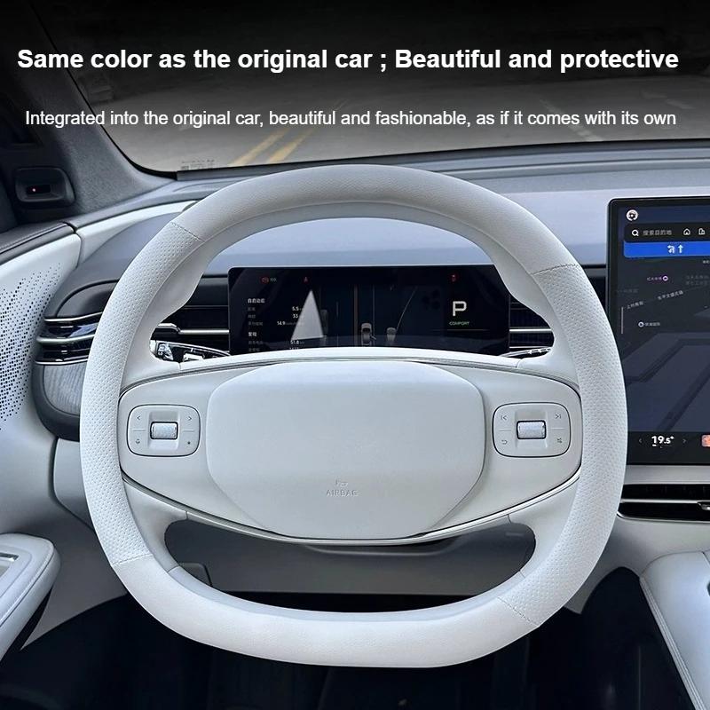 For Xpeng G6 2025 Car Steering Wheel Cover Anti-Slip Leather Steering Wheel Protector