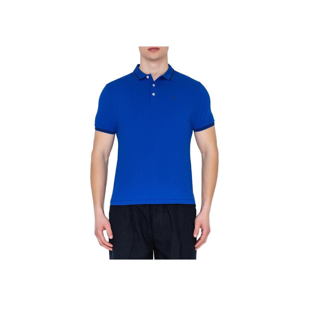Emporio Armani Cotton Polo Shirt Men Tops Dark-Blue 8N1F30-1JPTZ-0945