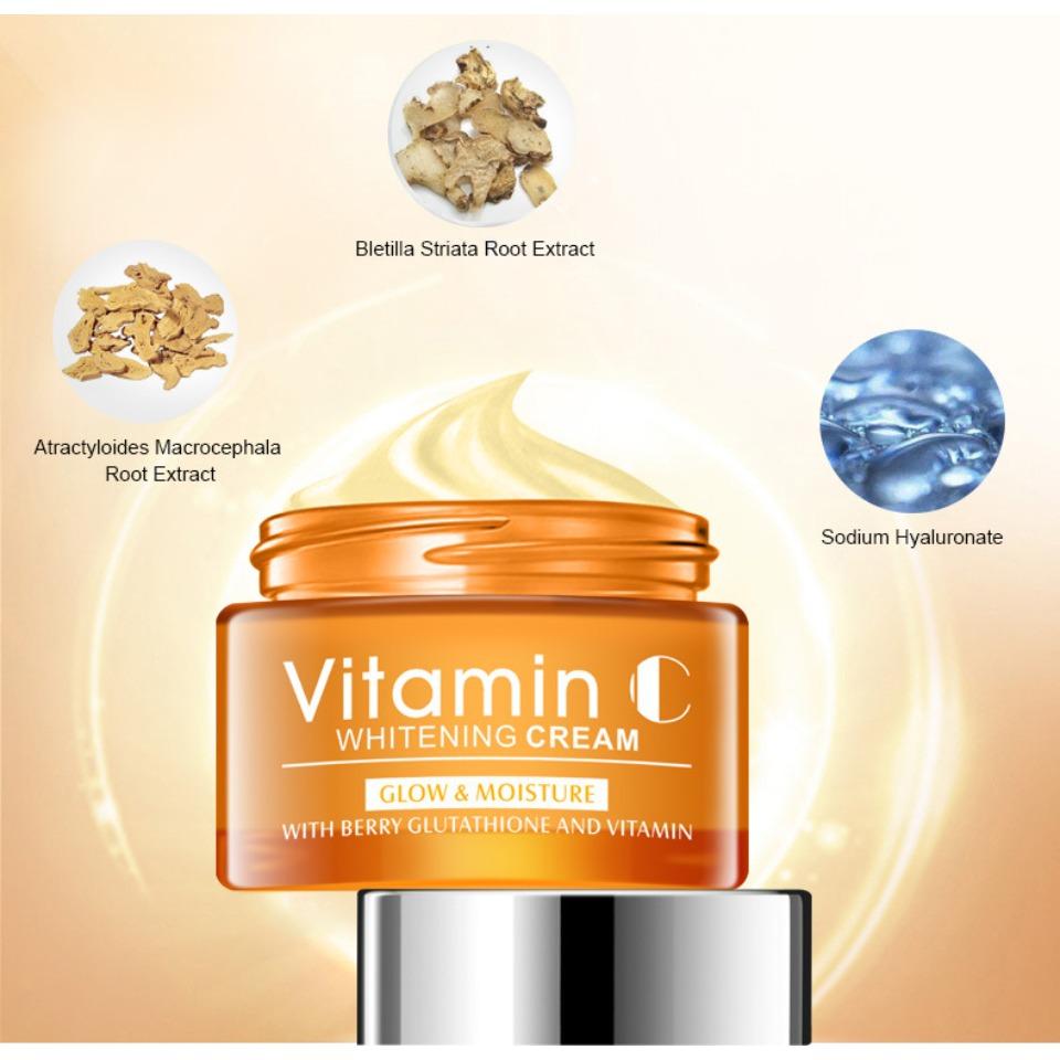 Disaar VC Essence Brightening Cream, Vitamin C Gesichtscreme, hellt den Hautton auf, lässt Flecken verblassen, spendet Feuchtigkeit und repariert die Haut
