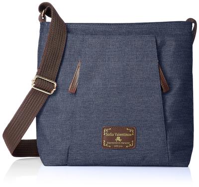 Sofia Valentino Leichte Zweilagige Umhängetasche, 1810-4902, Marineblau