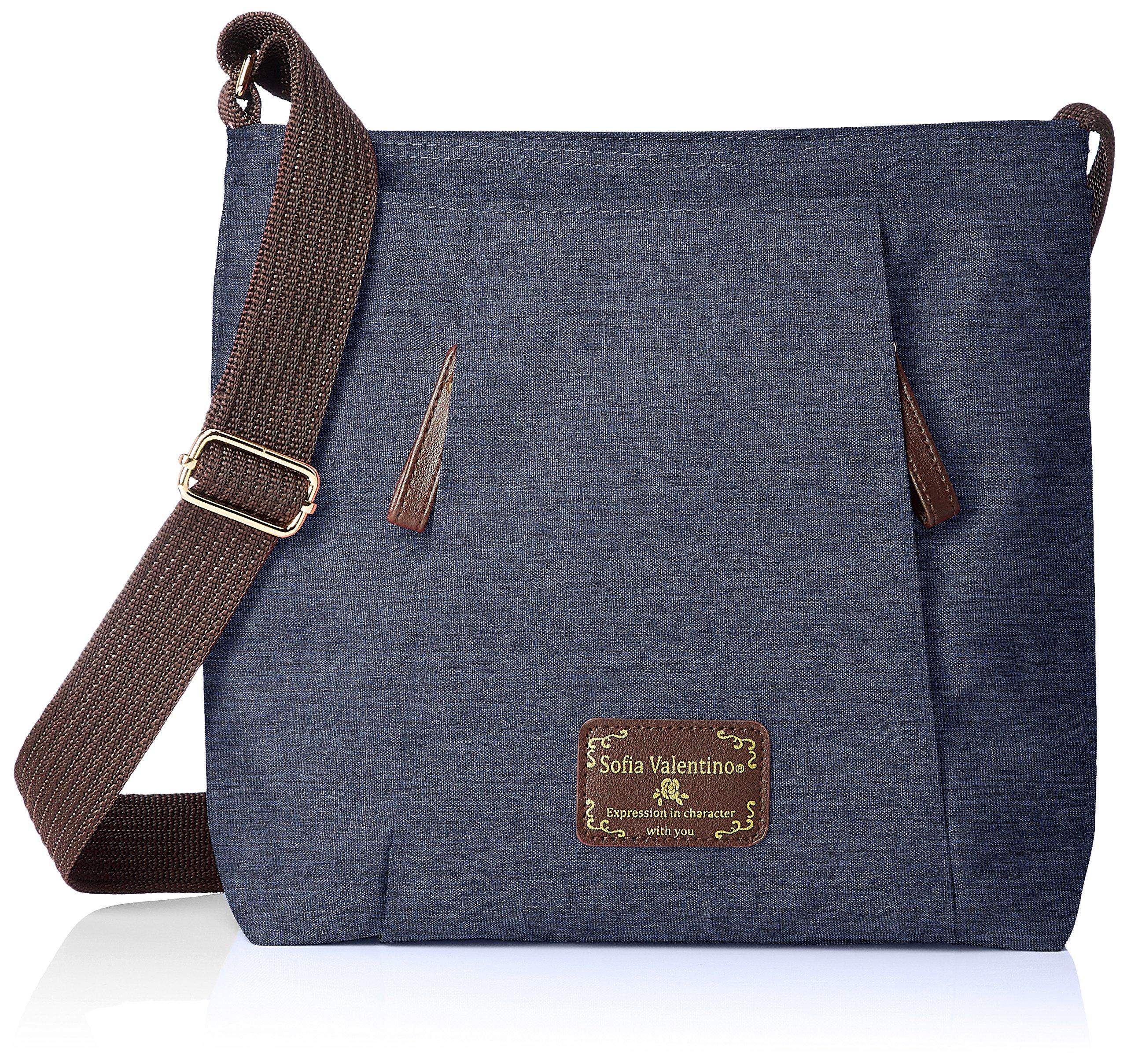 Sofia Valentino Lightweight Two-Layer Shoulder Bag, 1810-4902, Navy